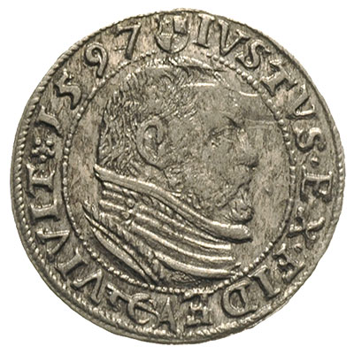 grosz 1597, Królewiec, Bahr. 1312, Neumann 58, rzadki