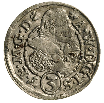 3 krajcary 1610, Cieszyn, popiersie w obwódce i bez liter mincerza, F.u.S. 3012