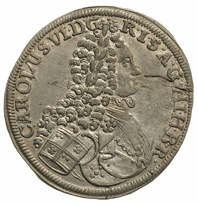 VI krajcarów 1715, Wrocław, nominał pod Orłem cesarskim, F.u.S. 848