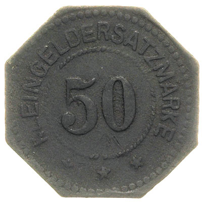 50 fenigów bez daty i Piła 50 fenigów 1916, cynk