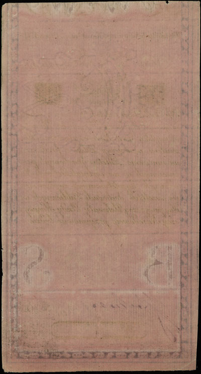 5 złotych 8.06.1794, seria N.D.1, Miłczak A1a2, Lucow 5 (R3), widoczny firmowy znak wodny