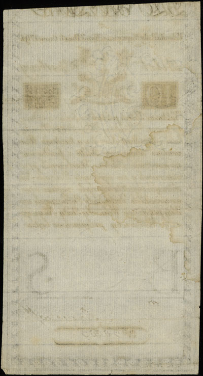 10 złotych 8.06.1794, seria C, Miłczak A2, Lucow 19 (R3), widoczny firmowy znak wodny, poplamiony papier