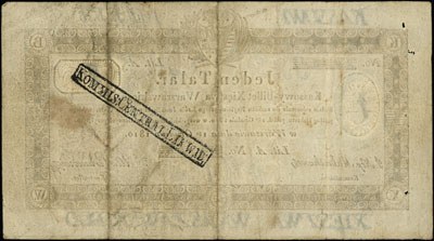 1 talar 1.12.1810, podpis J. Nep. Małachowski, stempel na stronie odwrotnej, Miłczak A12bd, Lucow 54 (R2), niewielkie dziurki