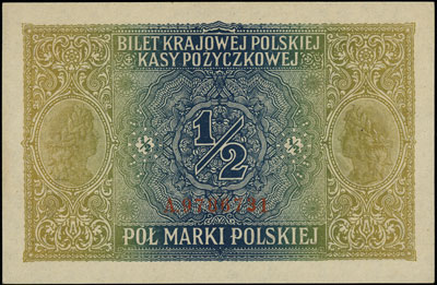 1/2 marki polskiej 9.12.1916, \jenerał, seria A