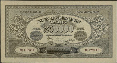 250.000 marek polskich 25.04.1923, seria AO, Mił