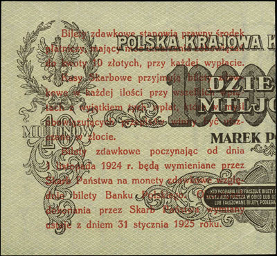 5 groszy 28.04.1924, lewa i prawa część, Miłczak