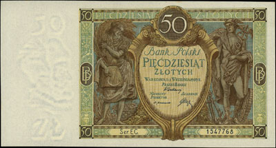 50 złotych 1.09.1929, seria EC., Miłczak 70b, Lu