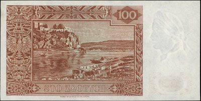 100 złotych 15.08.1939, seria K, Miłczak 85a, Lucow 1044 (R6), minimalne nierówności na prawym marginesie, ale pięknie zachowane