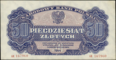 50 złotych 1944, \obowiązkowe, seria AX