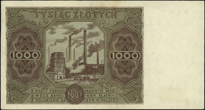 1.000 złotych 15.07.1947, seria A, Miłczak 133a, Lucow 1235 (R4), bardzo ładne