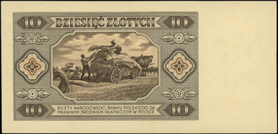 10 złotych 1.07.1948, seria AM, Miłczak 136b, Lu