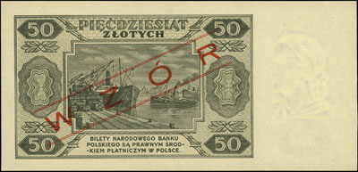 50 złotych 1.07.1948, seria BT 0000002, WZÓR Jaroszewicza*, Miłczak 138g, Lucow 1277 (R4), piękne