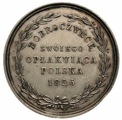 Aleksander I- medal 1826 r, Aw: Popiersie cara w