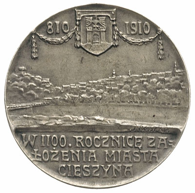 1100-lecie założenie Cieszyna- medal sygnowany J