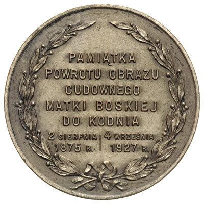 medal (bez sygnatury) wykonany w zakładzie Jana 