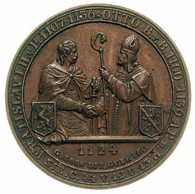 medal autorstwa G. Loosa z 1824 r wybity z okazj