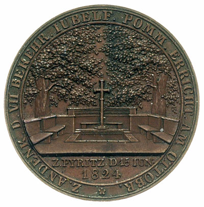 medal autorstwa G. Loosa z 1824 r wybity z okazj
