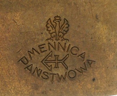 Matka Boska Ostrobramska, plakieta autorstwa S.R.Koźbielewskiego, niesygnowana, 1926 r, brąz 95 x 66 mm, Strzałkowski -plakiety 14, nie obcięta do typowego wymiaru, na stronie odwrotnej duża sygnatura MENNICA PAŃSTWOWA, rzadka