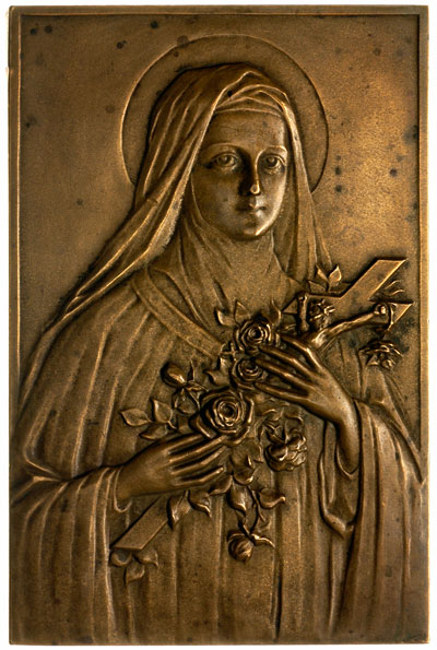 Święta Teresa -plakieta niesygnowana autorstwa S.R. Koźbielewskiego, niesygnowana, 1926 r.