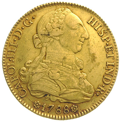 8 escudo 1788 / S-C, Sewilla, złoto 27.00 g, Cay