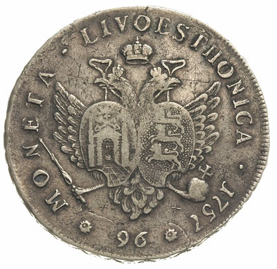 1 rubel = 96 kopiejek 1757, Krasny Dwor, srebro 