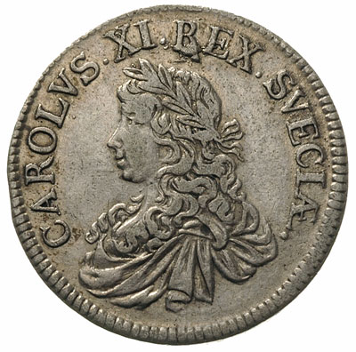 2 marki 1667, Sztokholm, AAH - (nie notuje takiego popiersia), rzadki typ