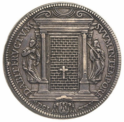 piastra 1675, Rzym, srebro 31.80 g, Dav. 4081, Berman 2005, patyna