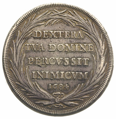 piastra 1684 (Anno IX), srebro 31.91 g, Dav. 409