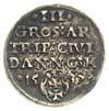 trojak 1537, Gdańsk, na awersie końcówka napisu PRVSS, Iger G.37.1.b, (R1), T. 2, bardzo ciemna pa..