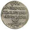 trojak 1565, Tykocin, Iger V.65.b (R5), Ivanauskas 9SA58-9, T. 15, rzadka moneta z cytatem z psalm..