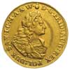5 dukatów 1733, Drezno, Aw: Popiersie króla, w otoku napis D G FRID AUG REX POL DUX SAX ICMA&W, Rw..