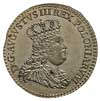1/2 szóstaka 1753, Lipsk, Iger Li.53.1.c (R2), Merseb. 1786, moneta wybita z końca blachy, ale pię..
