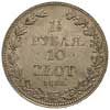 1 1/2 rubla = 10 złotych 1836, Warszawa, cyfry daty mniejsze, Plage 325, Bitkin 1132