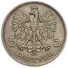 5 złotych 1927, Nike, na rewersie wypukły napis PRÓBA, srebro 18.36 g, Parchimowicz P-141.a, wybit..