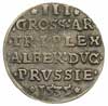 trojak 1535, Królewiec, na awersie napis PRVSSI, Iger PR.35.1.d, Bahr. 1152