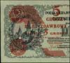 5 groszy 28.04.1924, lewa i prawa część, Miłczak 43a i 43b, Lucow 699 (R2) i 700 (R2), razem 2 szt..