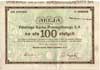 Polski Bank Przemysłowy S.A., akcja na 100 złotych 29.12.1926, Lwów, talon z 17 kuponami