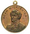 medalik z uszkiem niesygnowany wybity w 1898 r,. Aw: Popiersie poety i napis ADAM MICKIEWICZ, Rw: ..