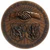 medal na otwarcie Fabryki Philipsa w Warszawie, 1923 r., na awersie sygnatura J.KNEDLER, Aw: Dwie ..