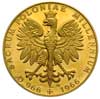 Millenium Chrztu Polski -medal niesygnowany 1966 r., Aw: Obraz M. B. Częstochowskiej, z lewej MÓDL..
