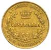 1 suweren 1860, Sydney, złoto 7.94 g, Fr. 10, rzadki rocznik i rzadszy typ monety