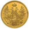 5 rubli 1854 / АГ, Petersburg, złoto 6.53 g, Bitkin 37, wyśmienicie zachowane, rzadkie w tym stani..