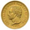 80 lirów 1828, Turyn, złoto 25.82 g, Fr. 1132, Pagani 32, ładnie zachowane