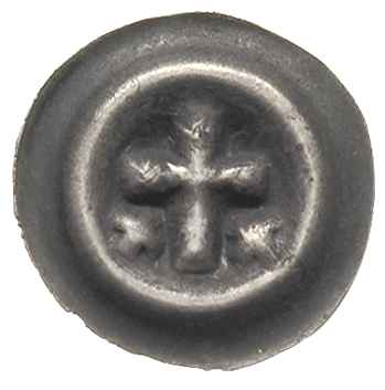 brakteat 1317-1327, Krzyż łaciński, poniżej w polach dwa krzyżyki, srebro 0.19 g, Paszk. T9.20