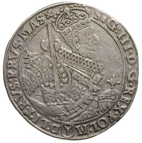 talar 1628, Bydgoszcz, odmiana z herbem podskarbiego pod popiersiem, 28.18 g, Dav. 4315, T. 6, patyna