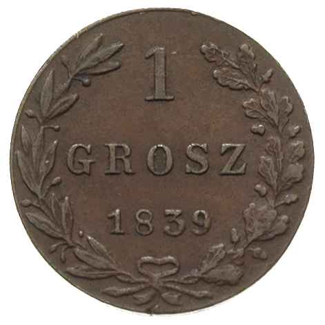 zestaw: 1 grosz polski 1834/KG i 1 grosz 1839, W