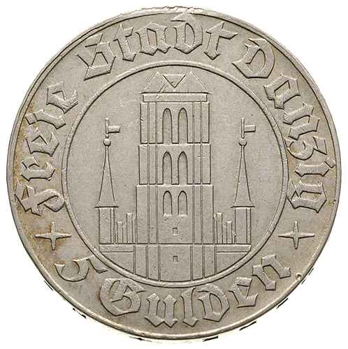 5 guldenów 1932, Berlin, Kościół Marii Panny, Parchimowicz 66, rzadkie i ładnie zachowane