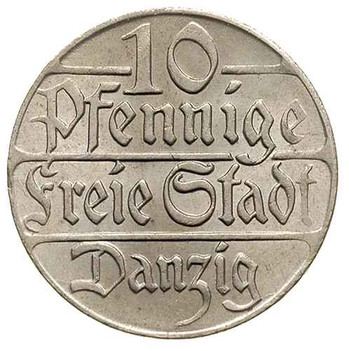 10 fenigów 1923, Berlin, Parchimowicz 57, wyśmienity stan zachowania