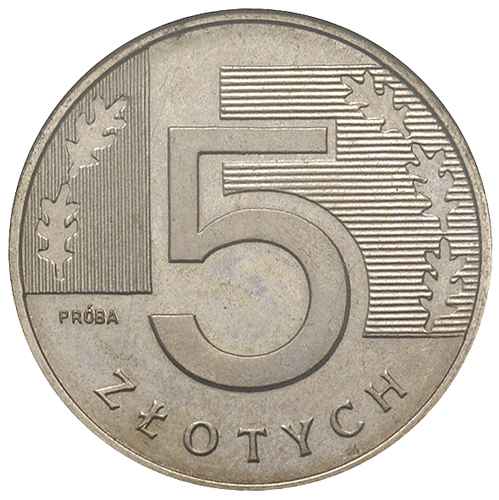 5 złotych 1994, Warszawa,próba niklowa, Parchimo