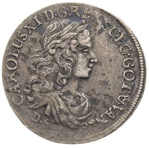 Karol XI 1660-1697, 1/3 talara 1674, Szczecin, A